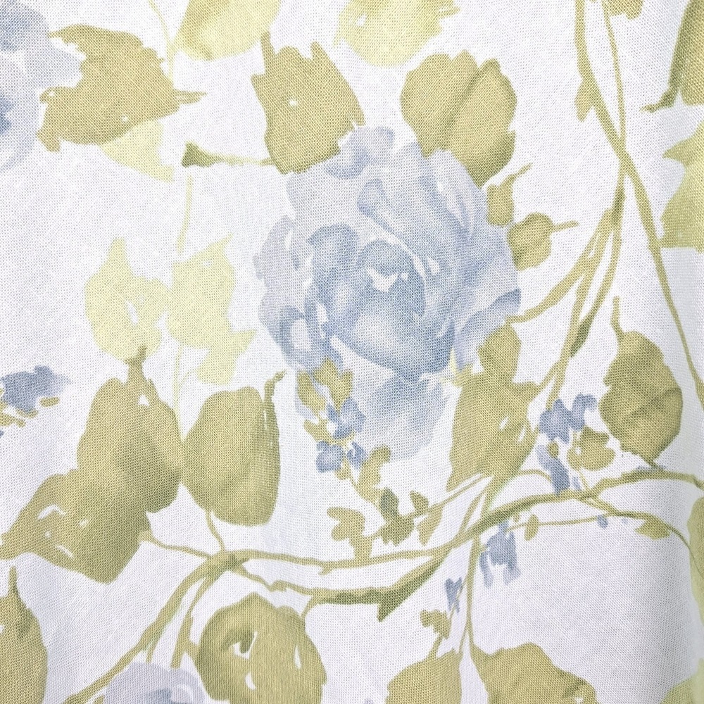 Vintage Norton Studio Dress Womens XL Linen Blend Blue Floral Shift Cottagecore - Picture 7 of 8